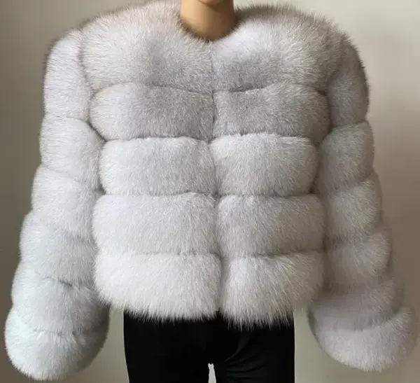Thickened Faux Fox Fur Patchwork Coat for Winter Warmth