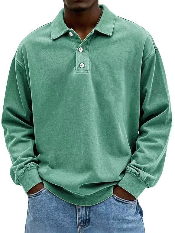 Fall Men's Long Sleeve Polo Shirts Casual Breathable Comfortable Tees Shirt Solid High Quality Sweatshirt Male T-Shirt Fall Men's Long Sleeve Polo Shirts Casual Breathable Comfortable Tees Shirt Solid High Quality Sweatshirt Male T-Shirt