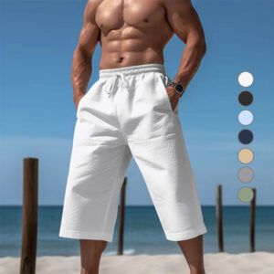 Breathable Capri Pants Mens Fashionable Casual Breathable Shorts