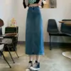 Slimming High-Waist A-Line Midi Skirt with No-Stretch Drape Slimming High-Waist A-Line Midi Skirt with No-Stretch Drape