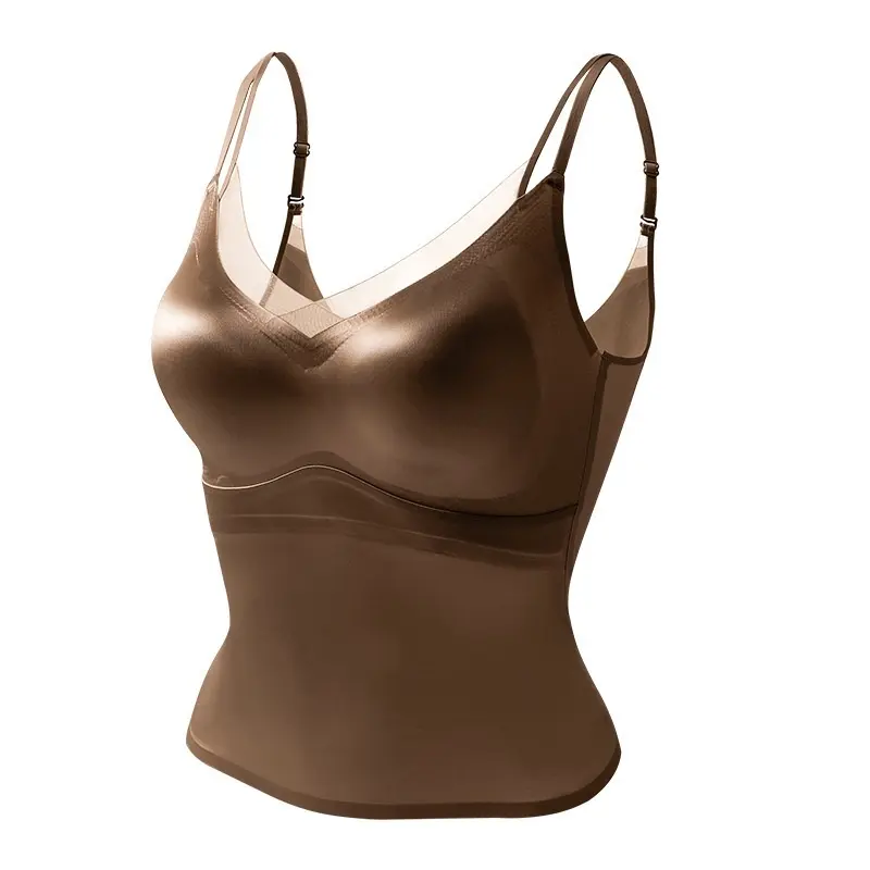 Breathable Cross-Strap Nylon Mesh Vest Slip for Women