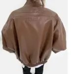 Troniche Steel Stamp PU Leather Motorcycle Jacket For Women