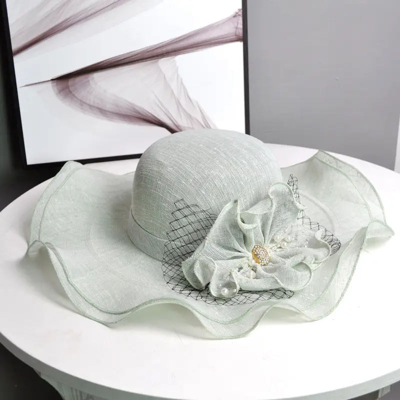 Women's Linen Breathable Wide-Brim Sun Hat
