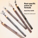 Waterproof & Sweatproof Eyebrow Pencil, Gray/Brown/Black 3 g