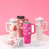 Spill-Proof 40 oz Insulated Vacuum Tumbler with Straw & Handle