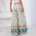 Bohemian Multicolor Printed Maxi Dress for Women, Loose Waist