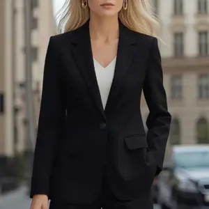 Button-Front Autumn Cardigan Blazer for Women, Long Sleeve