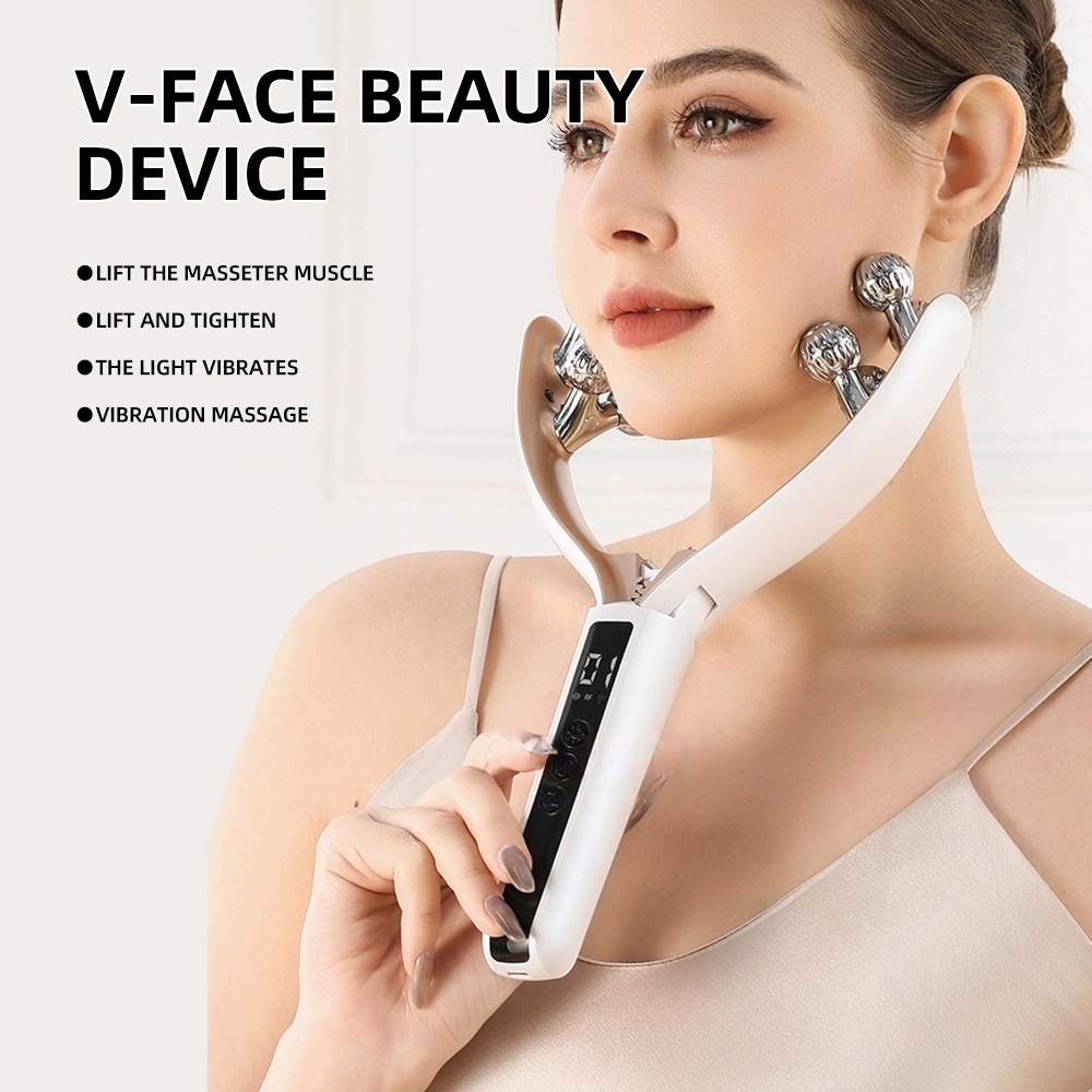 Home V-Roller EMS Microcurrent Electric Smart Red And Blue Dual-Wave Roller Massager Face Slimming Instrument Ems Micro Current Lifting Tightening Home V-Roller EMS Microcurrent Electric Smart Red And Blue Dual-Wave Roller Massager Face Slimming Instrument Ems Micro Current Lifting Tightening