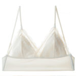 Breathable Lace Triangle Wireless Bra for Low Back