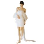 Lightweight Short Wedding Dress for Sleeveless Bridal Fit, No Back