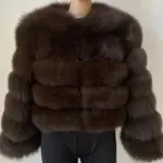 Thickened Faux Fox Fur Patchwork Coat for Winter Warmth