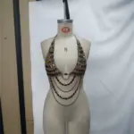 Standout Yellow Geometric Bikini Swimsuit Set with Halter Necklace