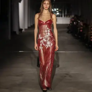 Fashion Lady See-through Sequin High Waist Slim Fit Dress