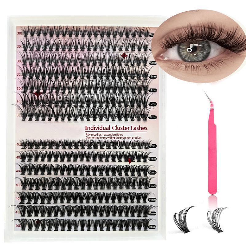 DIY Cluster False Eyelashes Mixed Pack 9-16 mm 30 D/40 D - 14 Rows