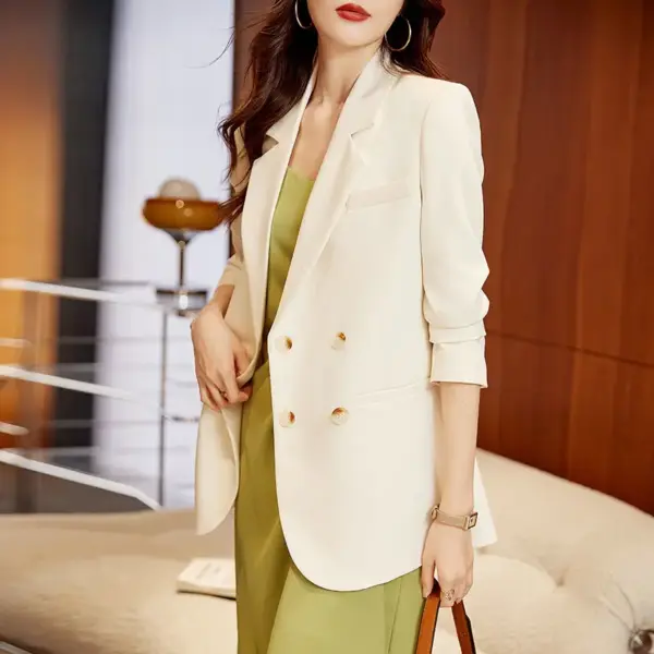 Women's Fashion Simple Blazer Shorts Two-piece