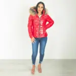 Warmth-Boosting Cropped Puffer Coat for Women With Faux Fur Collar