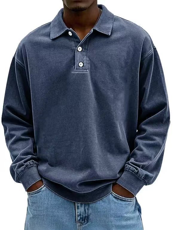 Fall Men's Long Sleeve Polo Shirts Casual Breathable Comfortable Tees Shirt Solid High Quality Sweatshirt Male T-Shirt Fall Men's Long Sleeve Polo Shirts Casual Breathable Comfortable Tees Shirt Solid High Quality Sweatshirt Male T-Shirt