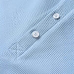 Easy-Fit Blue Polyester Polo Shirt for Men, Short Sleeve