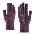 Warm Wool Knitted Touchscreen Gloves, Free Size Unisex