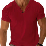 Breathable Polyester Solid Color Men’s T-Shirt for Summer