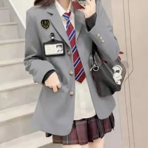 Preppy-style Tailored Blazer For Women