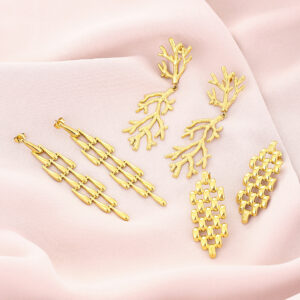 Geometric Long Tassel Waterdrop Earrings for Women - Stainless Steel Electroplated