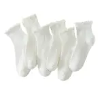 Womens Cute Pleated Ankle Socks Lightweight Cotton Socks