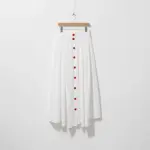 Womens High-Waisted White Pleated Fashionable Versatile Slimming Skirt