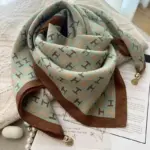 Thermal Square Scarf With Magnetic Clasp Triangular Silk Scarf Cotton Neck Warmer For Women