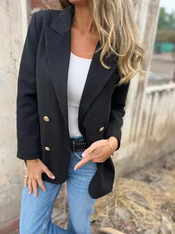 Everyday Autumn-Winter Wool Blazer - Solid Color Leisure Fit Everyday Autumn-Winter Wool Blazer - Solid Color Leisure Fit