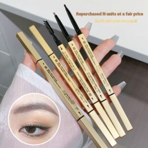 Discoloration-Resistant Ultra-Fine Eyebrow Pencil, Gray Black