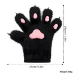 Non-Slip Cat Paw Gloves Plush for Cat Palm Props - Winter