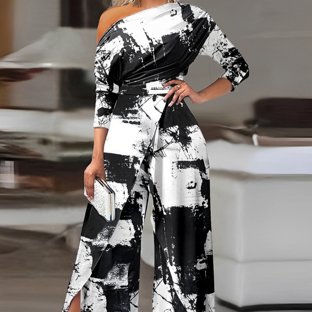 Women's One-shoulder Formal Elegant Party Jumpsuit Women's One-shoulder Formal Elegant Party Jumpsuit