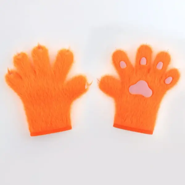 Non-Slip Cat Paw Gloves Plush for Cat Palm Props - Winter