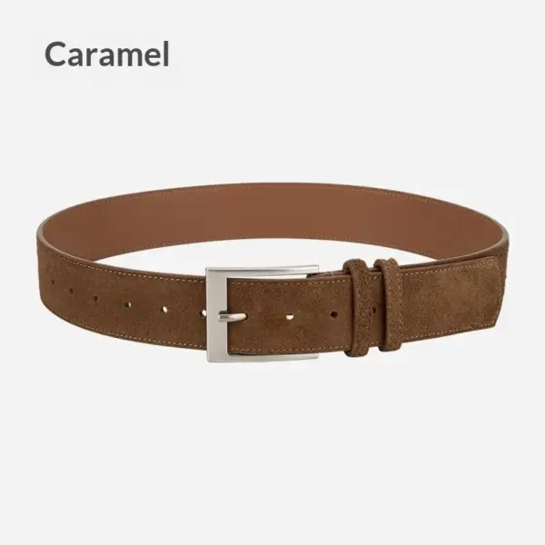 Wide Genuine Leather Waist Belt for Women, Retro Pin Buckle
