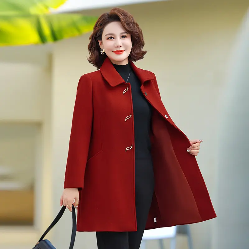 Polished Mid-Length Wool Blazer for Women with Comfort Fit Polished Mid-Length Wool Blazer for Women with Comfort Fit