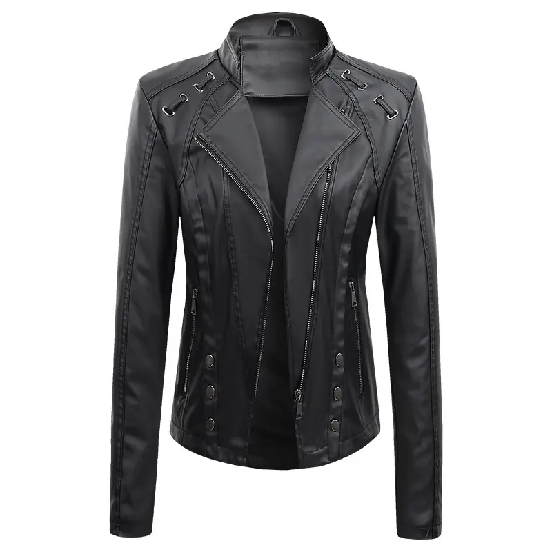 New Spring And Autumn New Leather PU Leather Jacket Women's Short New Spring And Autumn New Leather PU Leather Jacket Women's Short