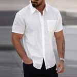 d958b314-2050-449d-b2d3-07c572586c7d.jpg Breathable Pure Cotton Men’s Short Sleeve Shirt with Pocket