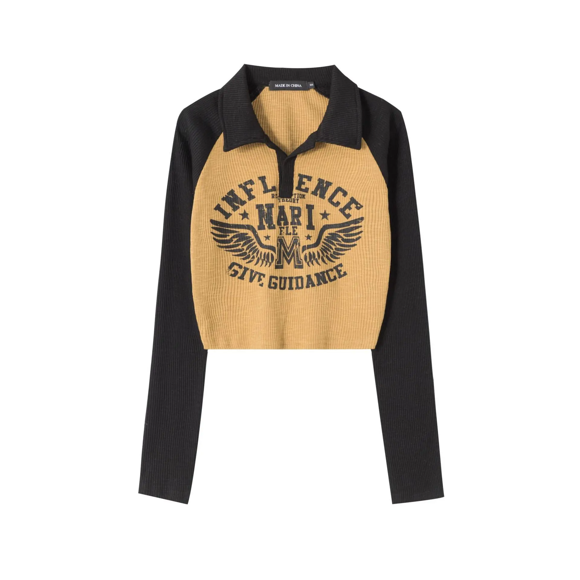 Raglan Sleeve Short Long Sleeve Top Women