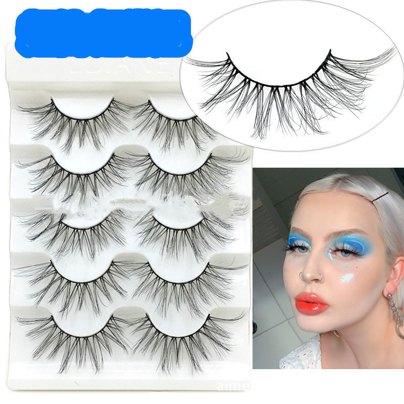 Natural Curled Sparse False Eyelashes 13 mm - 5 Pairs