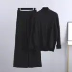 da4572c8-e964-4c4a-92f4-f24127c7b5f0.webp High-end Mock Neck Sweater Wide-leg Pants Suit Women