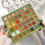 High-Pigment Green 30-Color Eyeshadow Palette with Matte Finish