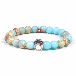 Natural Couple Elastic Beaded Bracelet