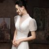 White Engagement Wedding Dress Female French Satin Light Wedding Dress White Engagement Wedding Dress Female French Satin Light Wedding Dress