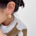Premium Geometric Metal Water Drop Earrings for Women