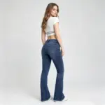 Comfort Stretch Blue Slightly Wide-Leg Women’s Jeans