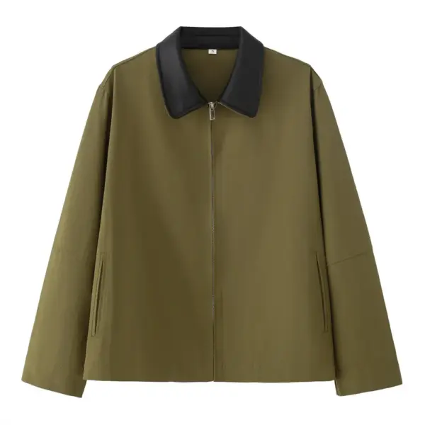 Women's Fashionable Casual Jacket With Lapel Collar
