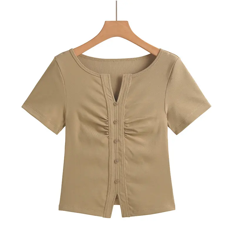 Korean Style Cotton Short Sleeve Top for Women, S-XXXL