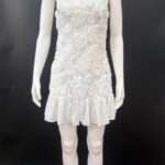de236ff8-ea90-43f9-a9f5-28ac9abb7a7e.jpg 3 D Flower Patchwork Strap Dress for Women, Polyester