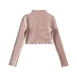 Cashmere Lace-trimmed Neckline Long-sleeve Sweater Base Layer